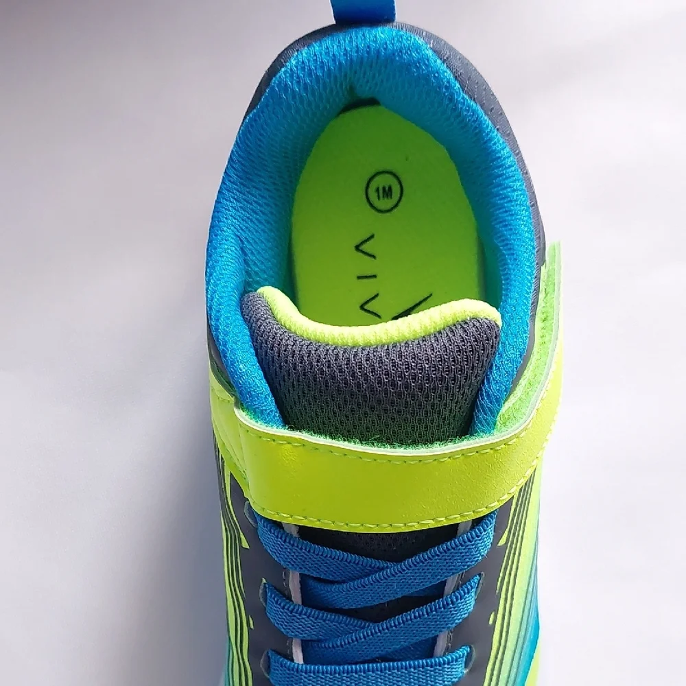 Vivele Kids Neon Green and Blue‎ Athletic Shoes Size 1M